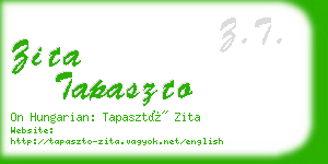 zita tapaszto business card